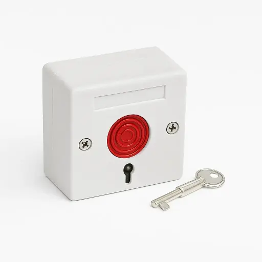 Emergency button with fixation